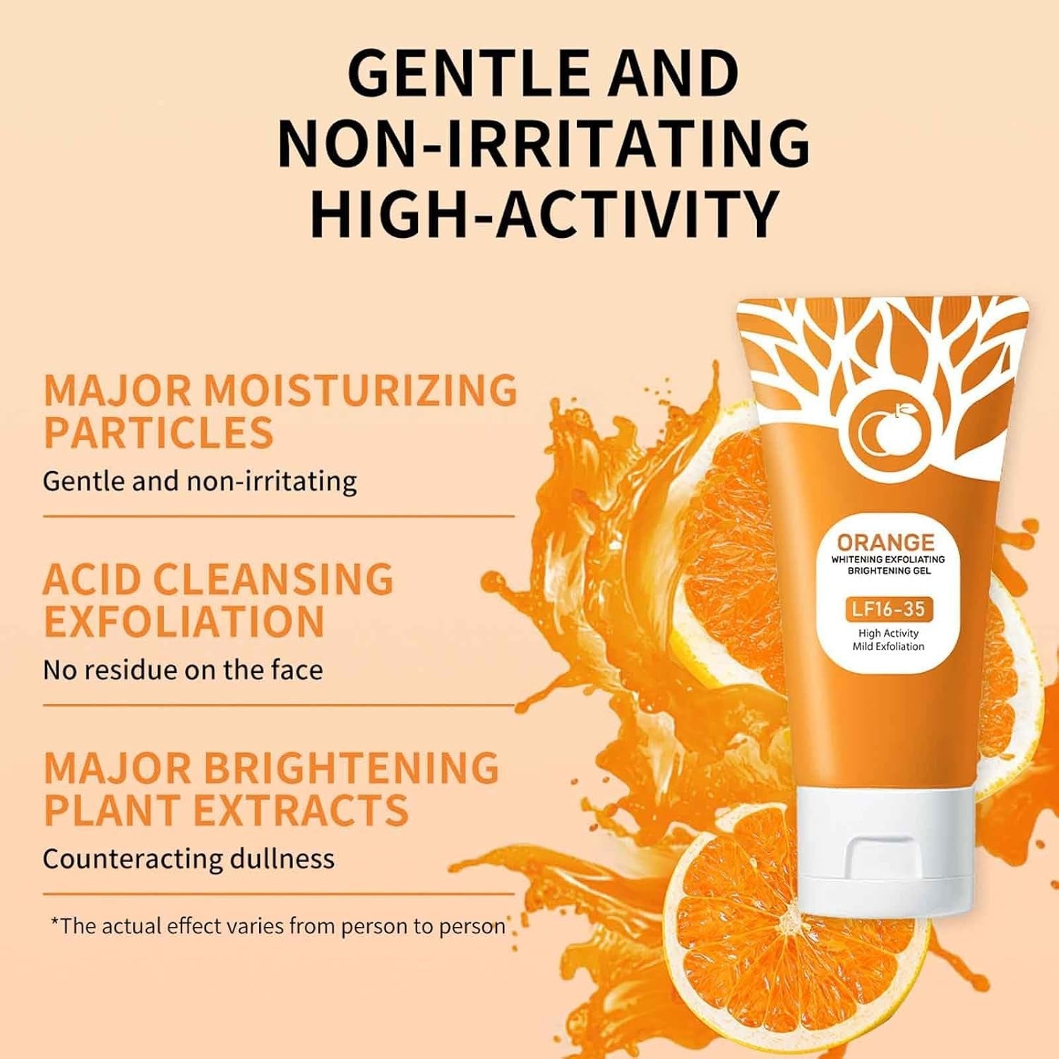 Orange Exfoliating Gel – Gentle Deep Cleansing for Face & Body 🍊✨